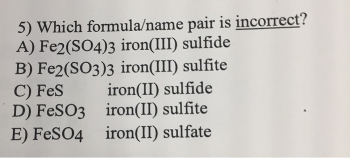 iron iii sulfide charge