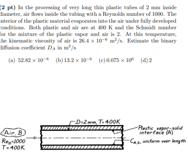 Solved For fully developed flow and thermal conditions with | Chegg.com