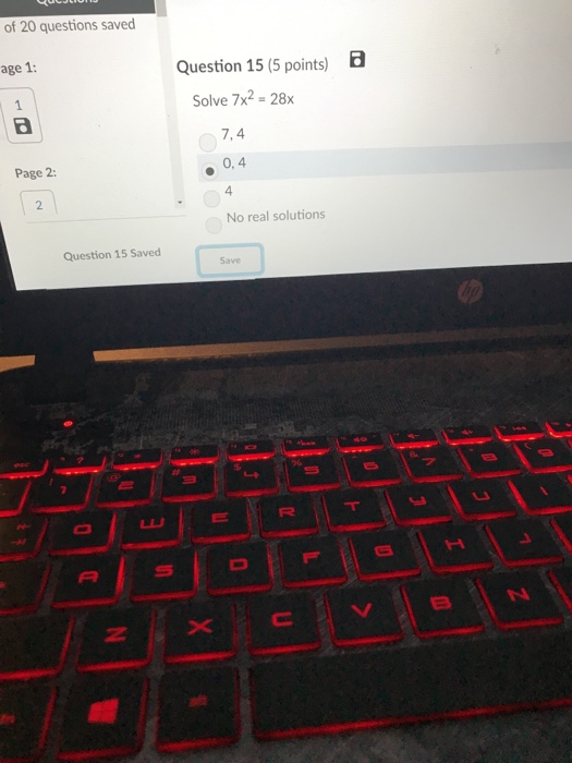 Solved of 20 questions saved age 1: Question 15 (5 points) | Chegg.com