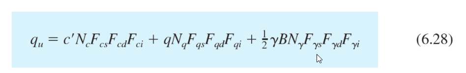 Solved Assuming general shear failure and using equation | Chegg.com