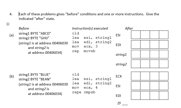 Solved 4. Each of these problems gives "before" conditions | Chegg.com