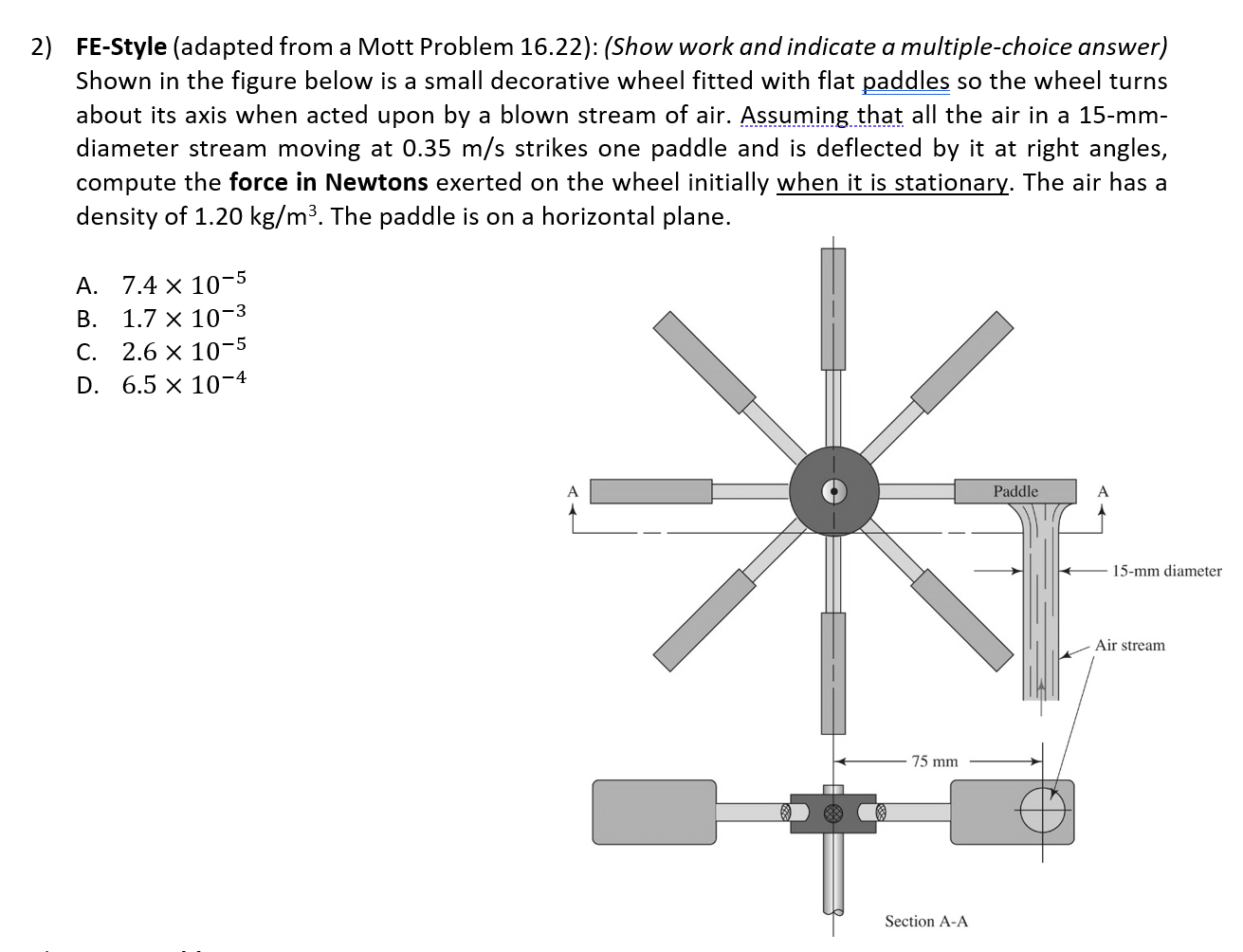 Solved FE-Style (adapted from a Mott Problem 16.22): (Show | Chegg.com