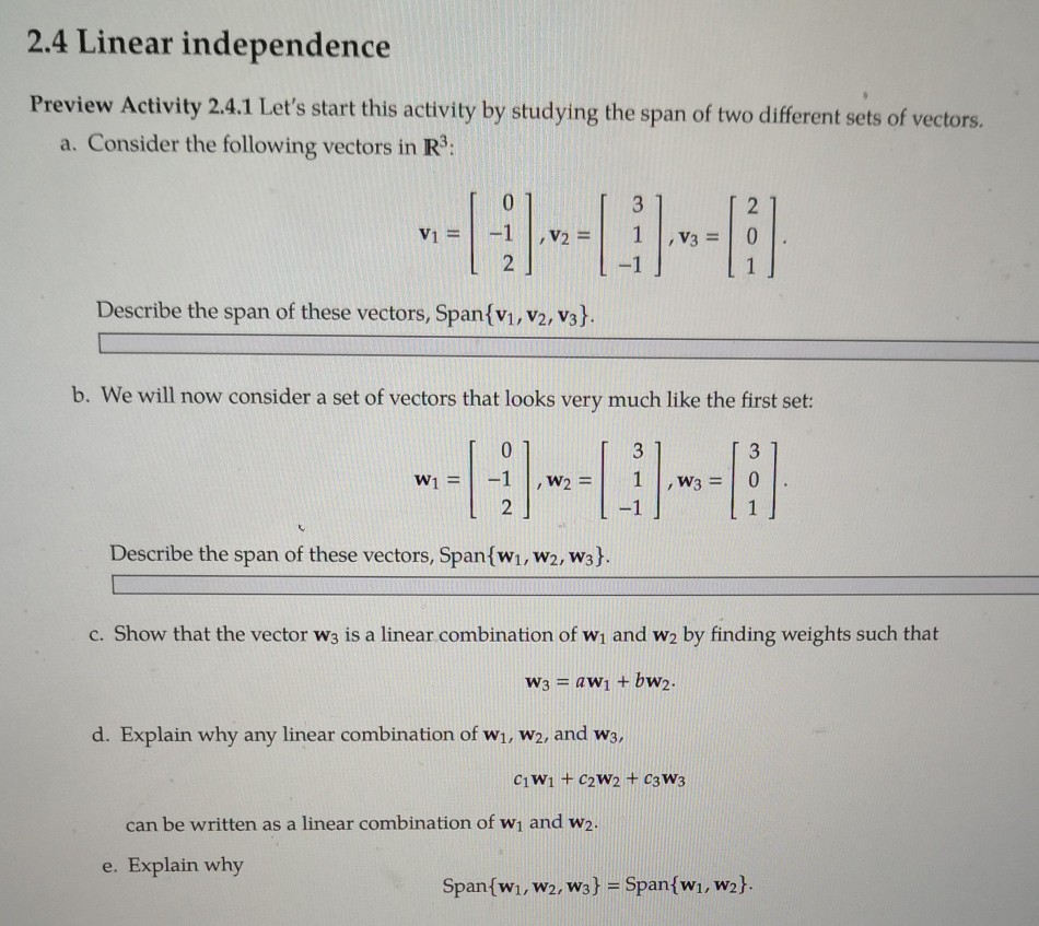 Solved Linear Algebra Please Solve All Questions A, B, C, D, | Chegg.com