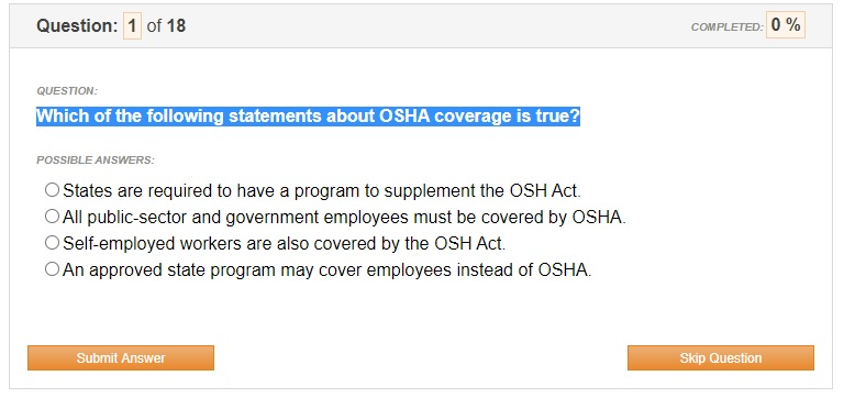 Who Is Covered By The Osha Act Quizlet