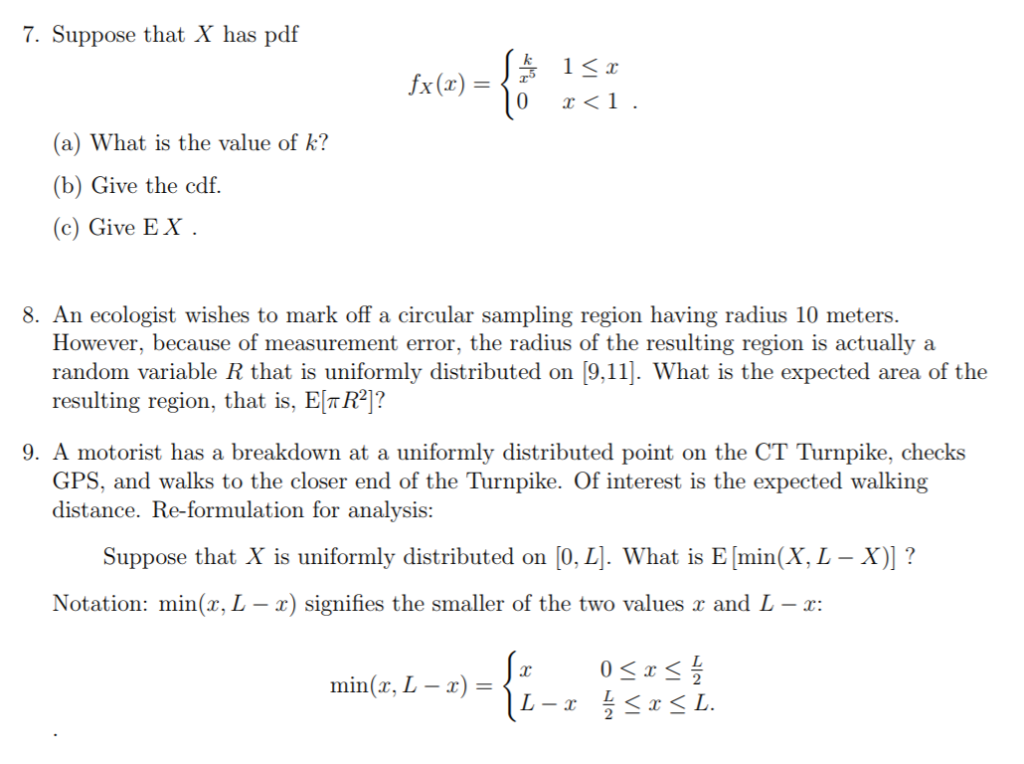 Solved 7. Suppose that X has pdf (a) What is the value of k? | Chegg.com
