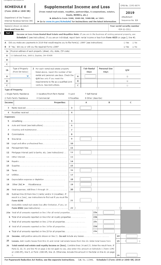 Instructions Comprehensive Problem 1 - Part 3: Form | Chegg.com