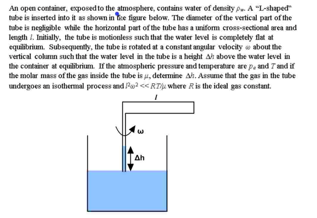 Solved An open container, exposed to the atmosphere, | Chegg.com