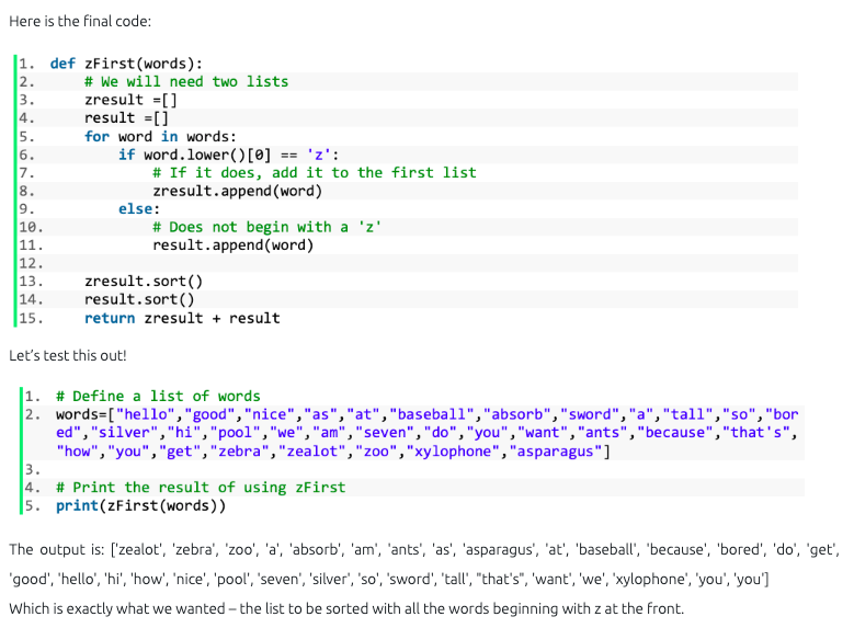 Solved Let's Look At Concatenation And Sorting Of Lists. We | Chegg.com