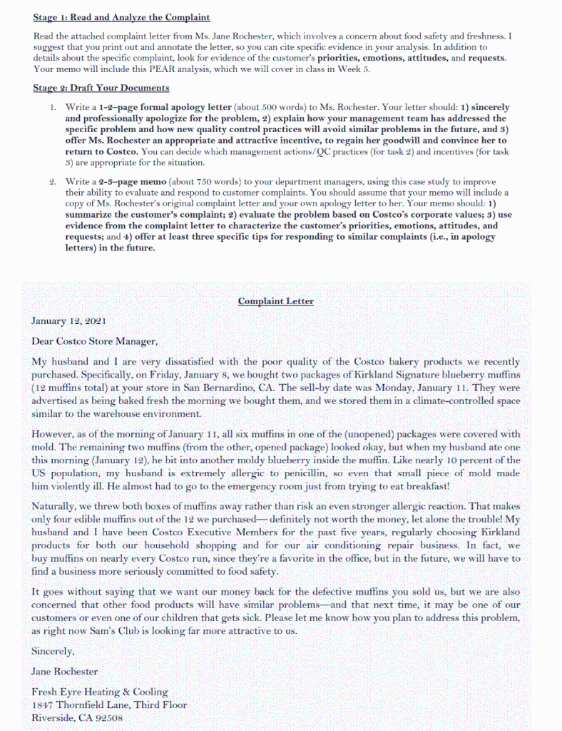 Solved 1. Stage 1: Read and Analyze the Complaint Read the | Chegg.com