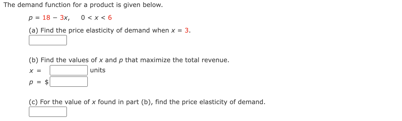 Solved The demand function for a product is given below. | Chegg.com