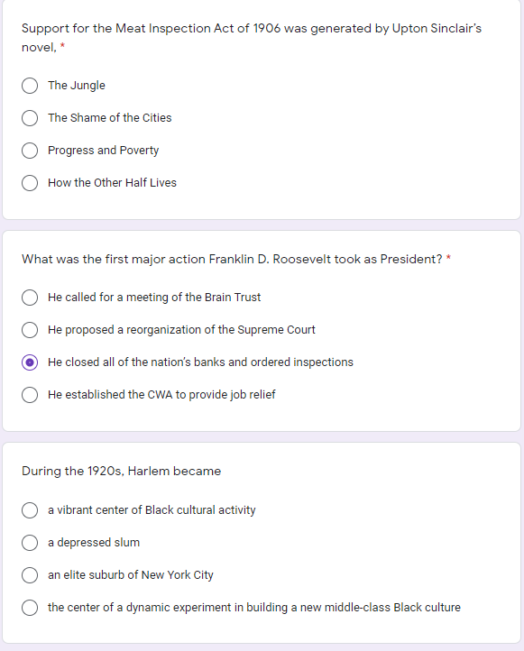 Support for the Meat Inspection Act of 1906 was