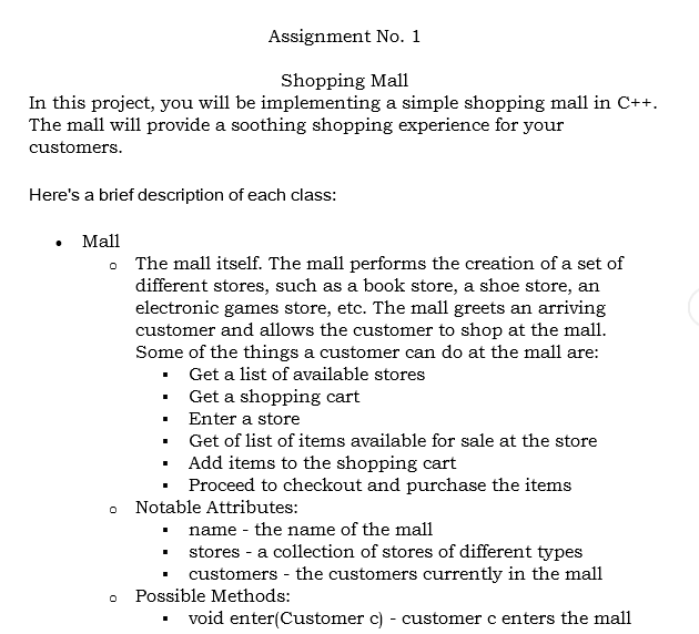 description of a shopping mall essay