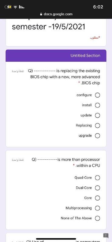 Solved 6:02 docs.google.com semester -19/5/2021 Untitled | Chegg.com