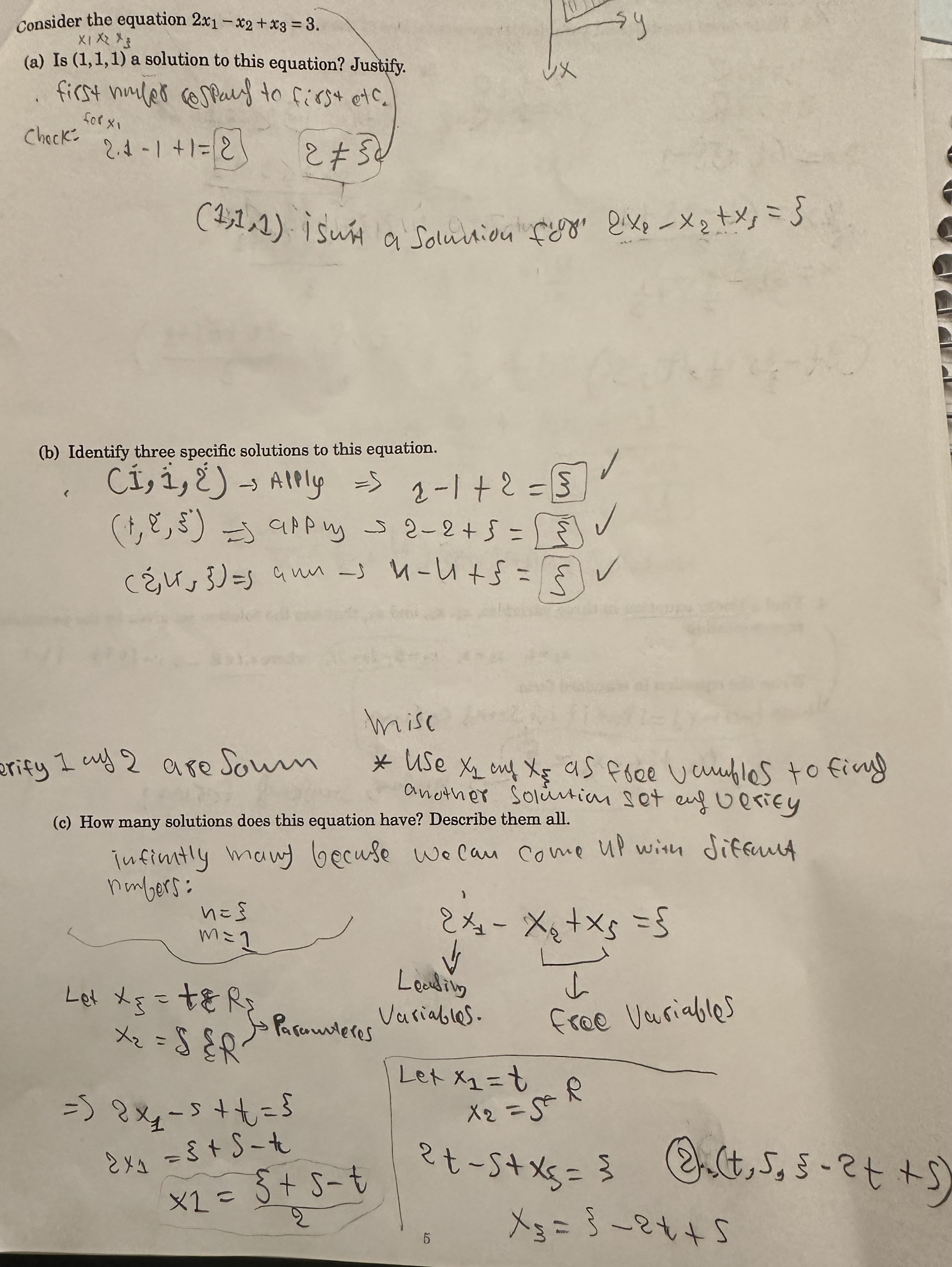 Solved Verify that 1 and 2 are solution using x1 and x3 as | Chegg.com