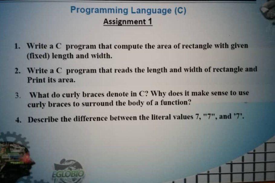 c programming language assignment