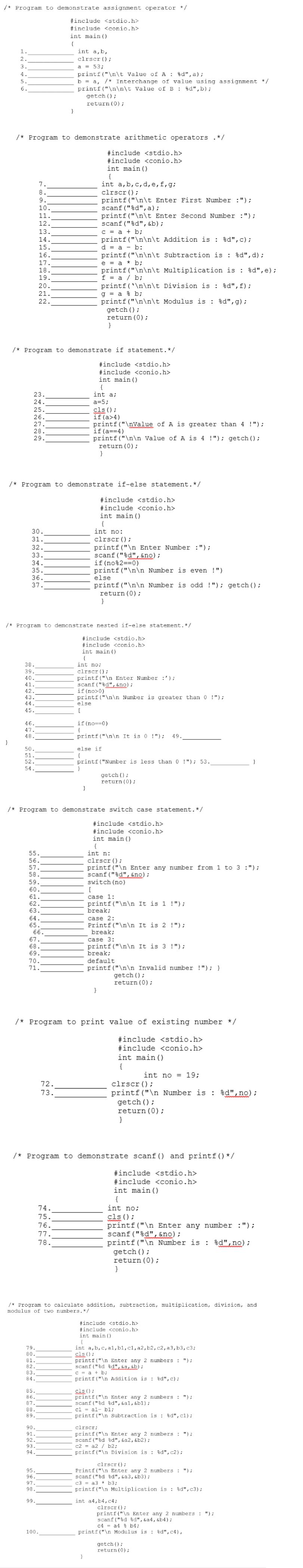 c program to demonstrate assignment operator