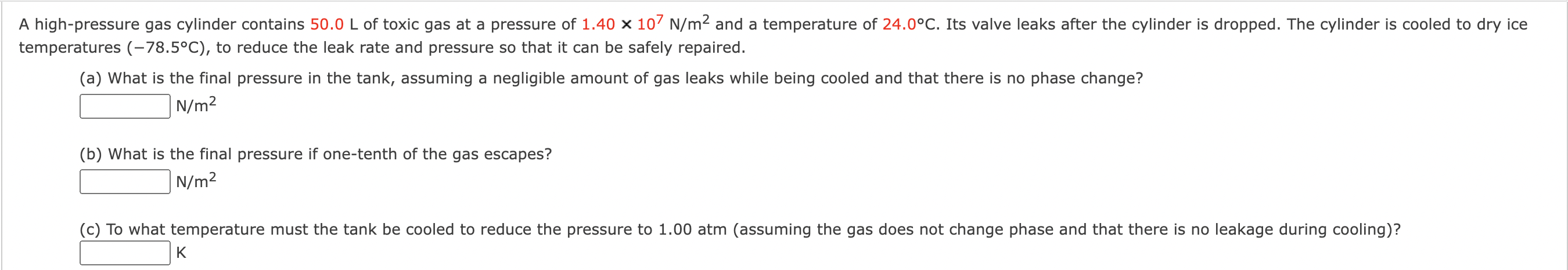 Solved temperatures (−78.5∘C), to reduce the leak rate and | Chegg.com