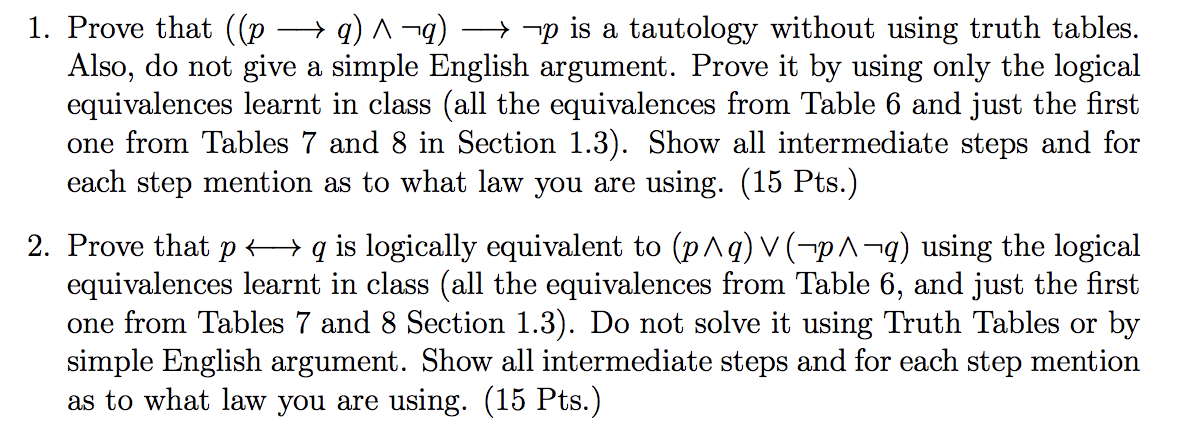 How To Prove A Tautology Without Truth Table | Brokeasshome.com