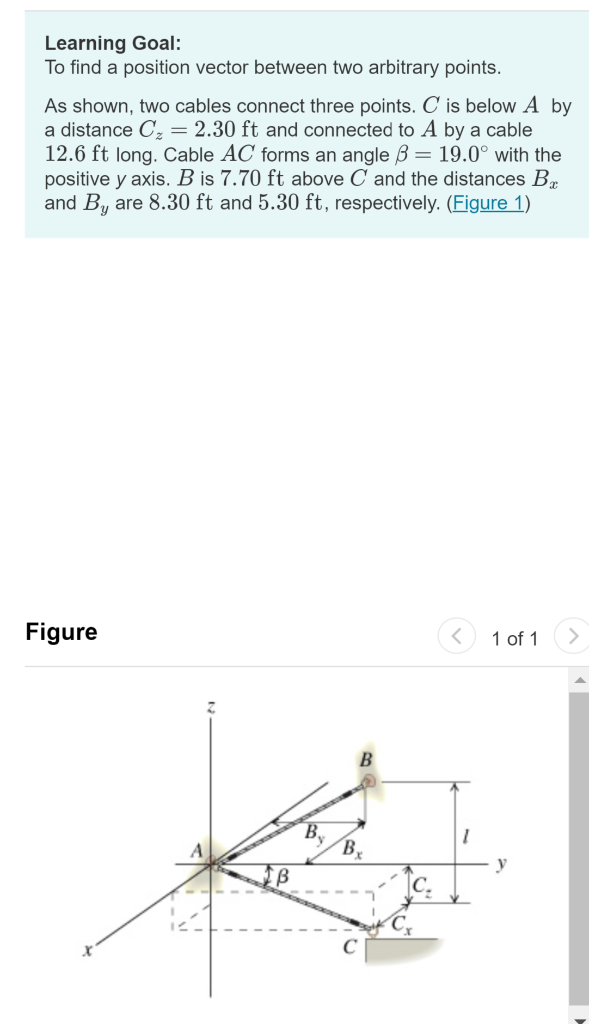 Solved Part A - Position Vector From A To B Using The | Chegg.com