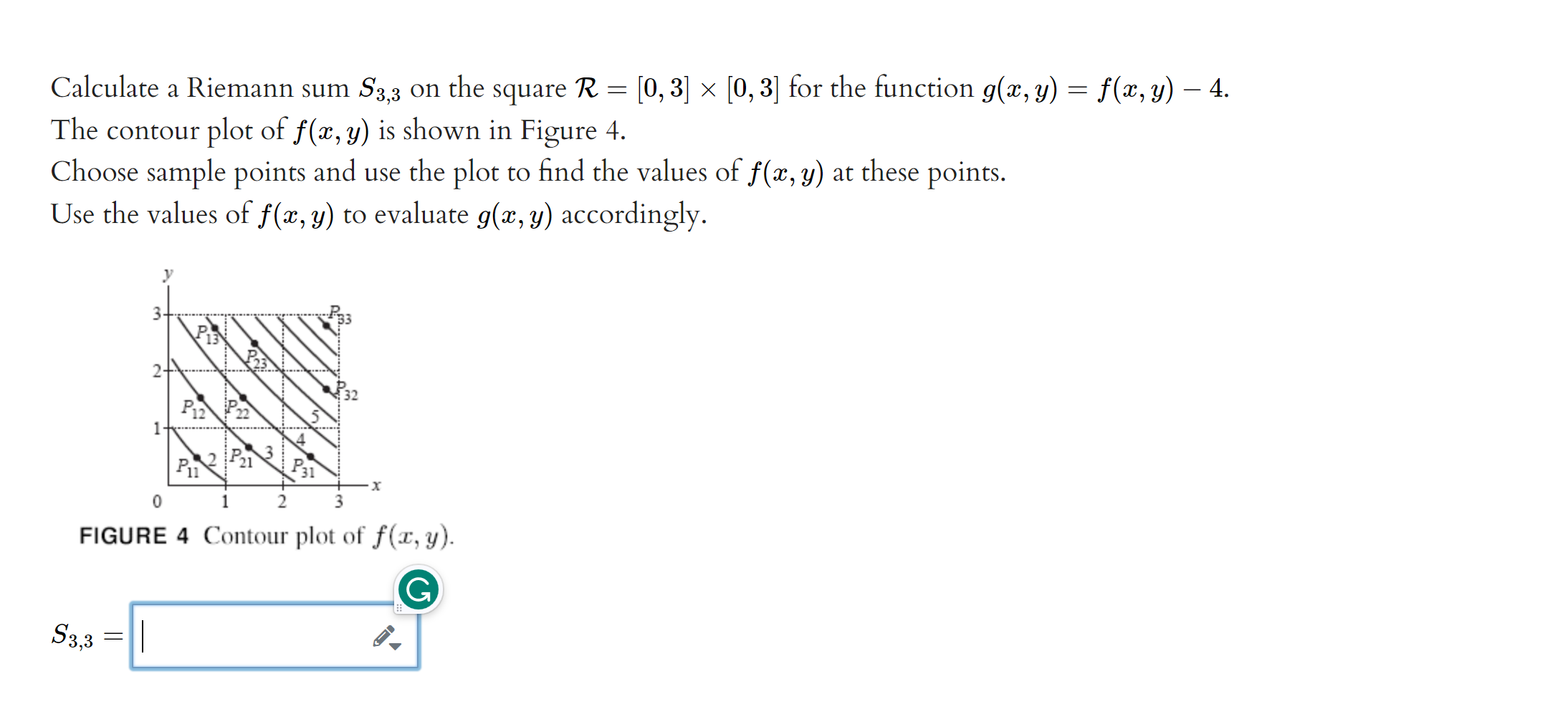 Solved Calculate A Riemann Sum S33 On The Square 4481