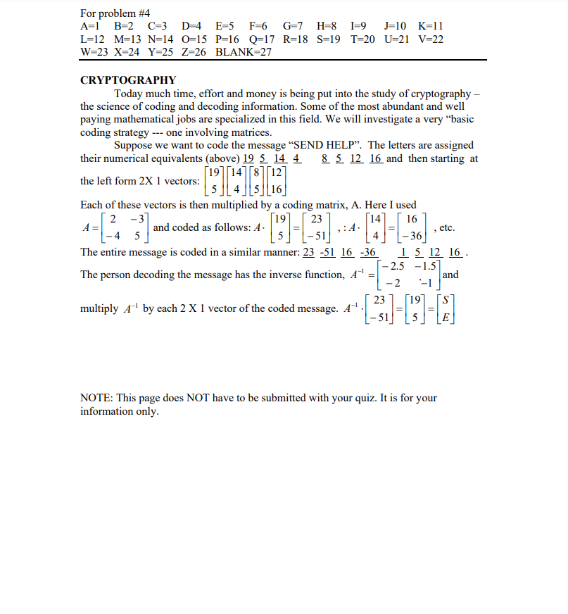 Solved For Problem 4 A 1 B 2 C 3 D 4 E 5 F 6 G 7 H 8 I 9 Chegg Com