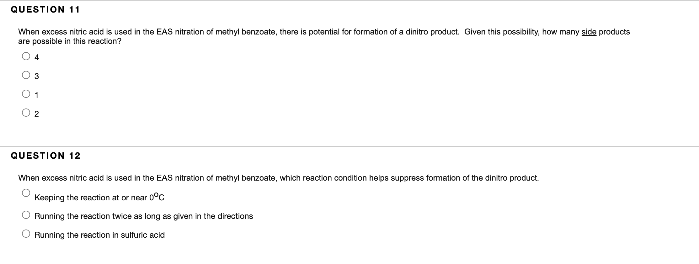 Solved QUESTION 11 When excess nitric acid is used in the | Chegg.com