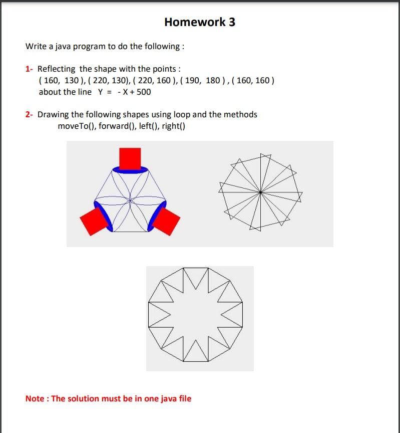 Solved Homework 3 Write a java program to do the following: | Chegg.com
