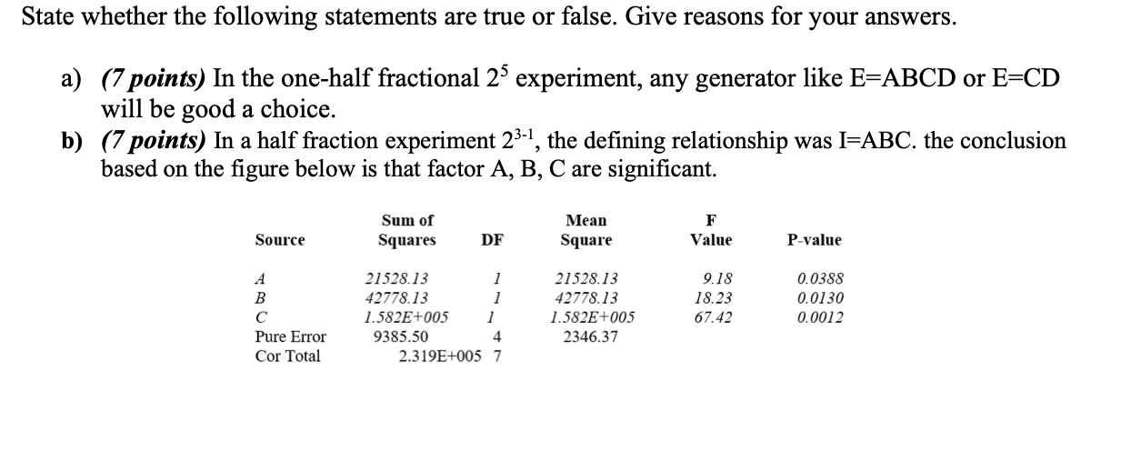 State whether the following statements are true or | Chegg.com