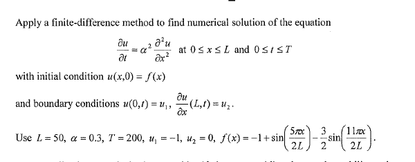 Solved Apply a finite-difference method to find numerical | Chegg.com