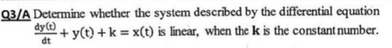 Solved 93/A Determine whether the system described by the | Chegg.com