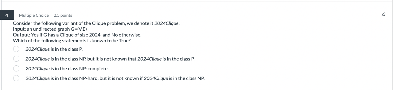 Solved Consider the following variant of the Clique problem, | Chegg.com