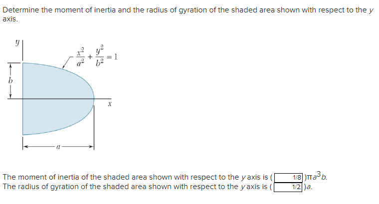 Solved Determine the moment of inertia and the radius of | Chegg.com