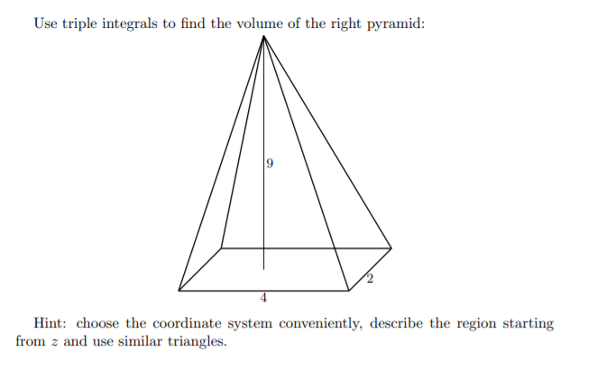 Solved Use triple integrals to find the volume of the right | Chegg.com