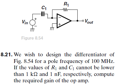 C1 Hh R1 W Vin Vout Figure 8 54 8 21 We Wish To Chegg Com