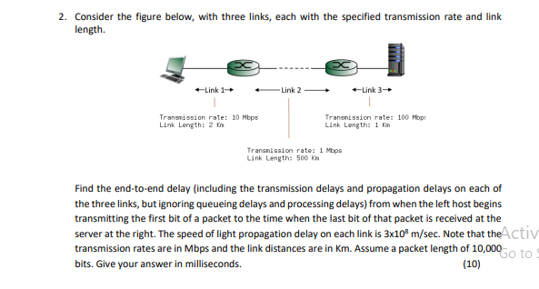 Solved 2. Consider The Figure Below, With Three Links, Each | Chegg.com