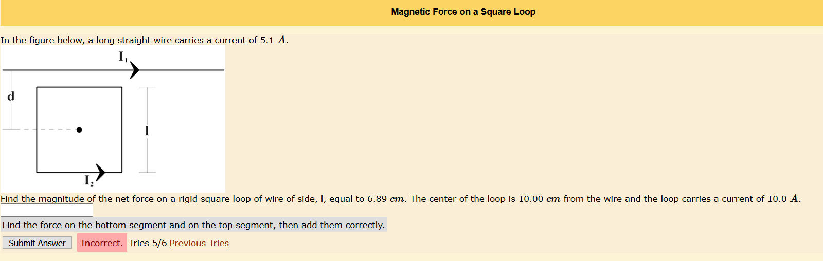 Solved Magnetic Force on a Square Loop In the figure below, | Chegg.com