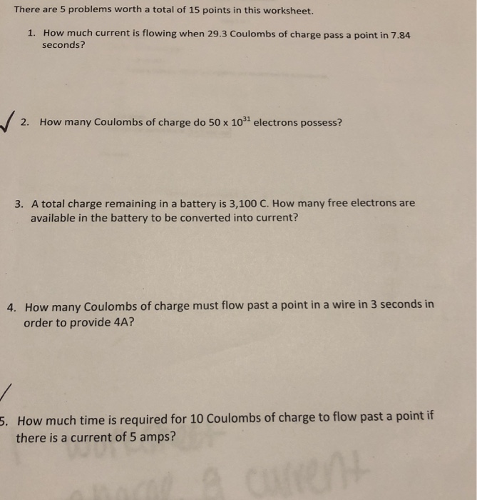Solved There are 5 problems worth a total of 15 points in | Chegg.com