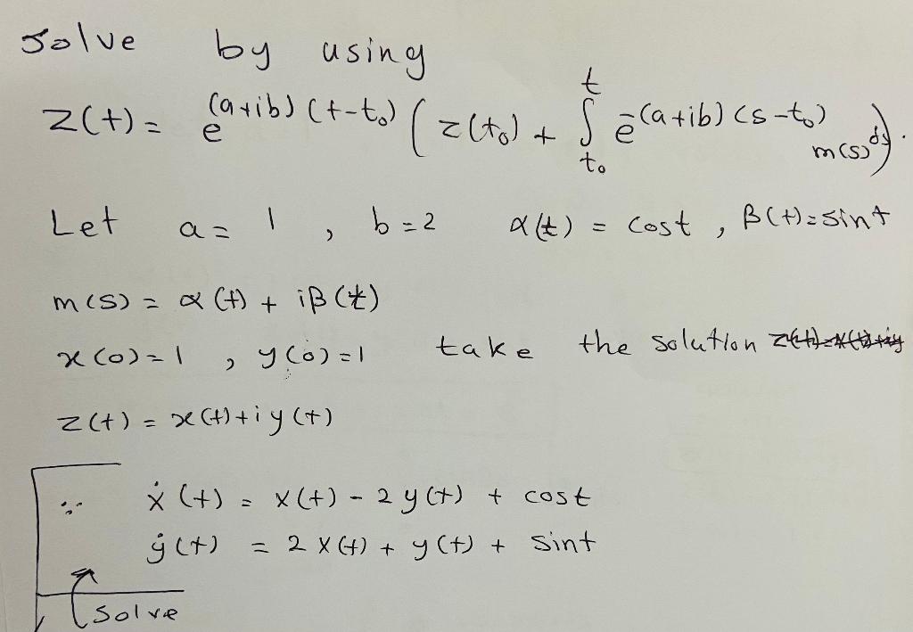 Solved Solve By Using Carib T To Zcatib T Z Tol S E Chegg Com