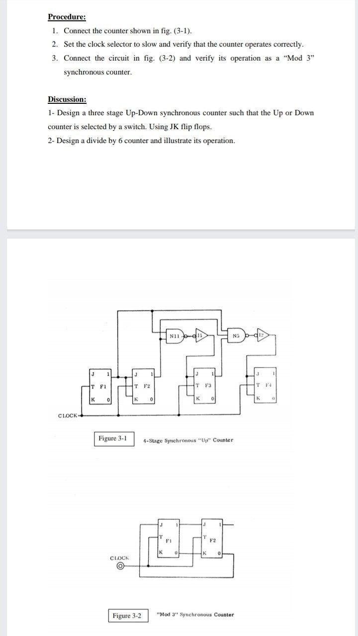 Solved Procedure: 1. Connect the counter shown in fig. | Chegg.com