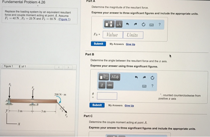 Solved Fundamental Problem 4.26 Part A Determine the | Chegg.com