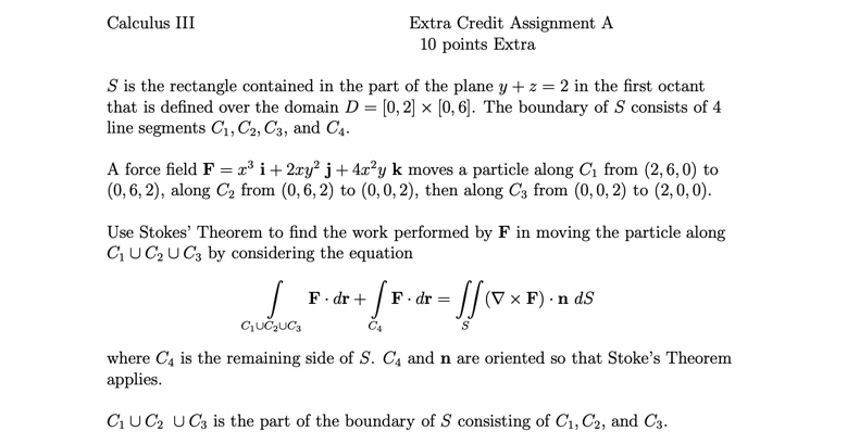 trigonometry extra credit assignment