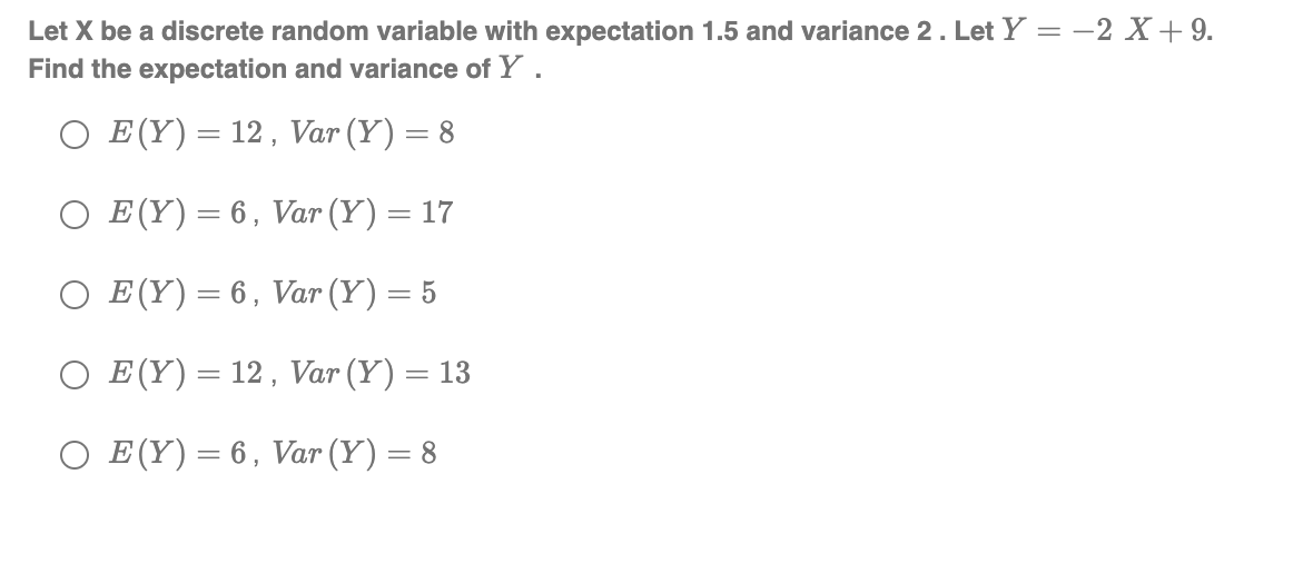 Solved Let X be a discrete random variable with expectation | Chegg.com