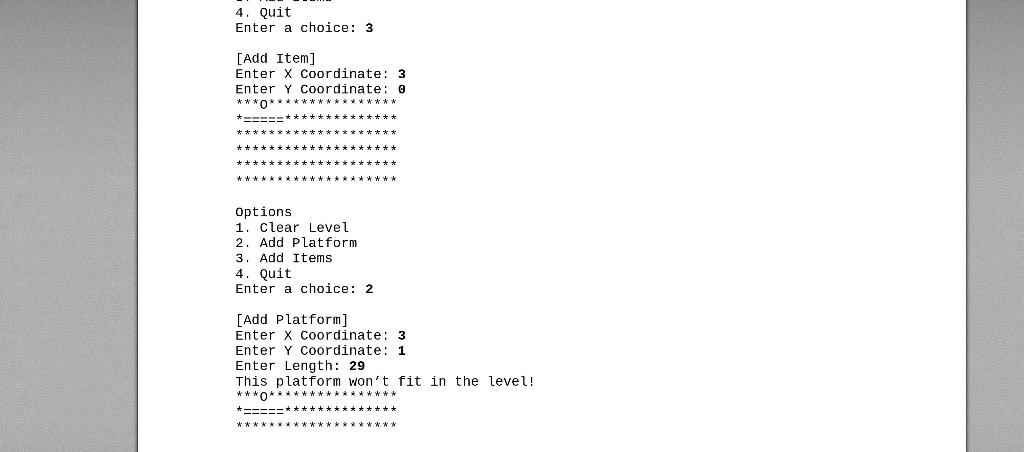 Solved Sample Output #1: [FYE Level Map Creator] Enter a | Chegg.com