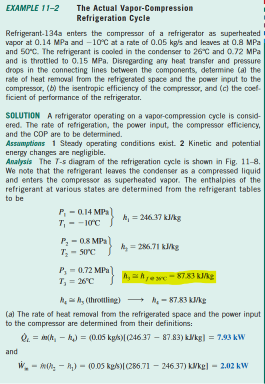 Solved Please explain why that h3 = hf at 26C. Why cant we | Chegg.com