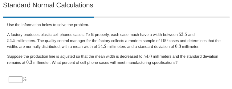 Solved Standard Normal Calculations Use the information | Chegg.com