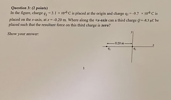 Solved Question 3: (2 Points) In The Figure, Charge \\( | Chegg.com