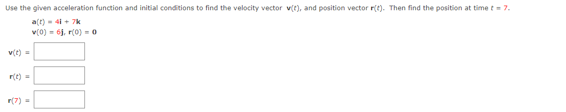 Solved Use the given acceleration function and initial | Chegg.com