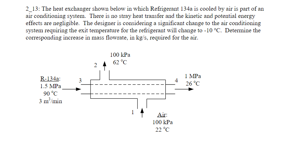 Solved 2_13: The Heat Exchanger Shown Below In Which | Chegg.com