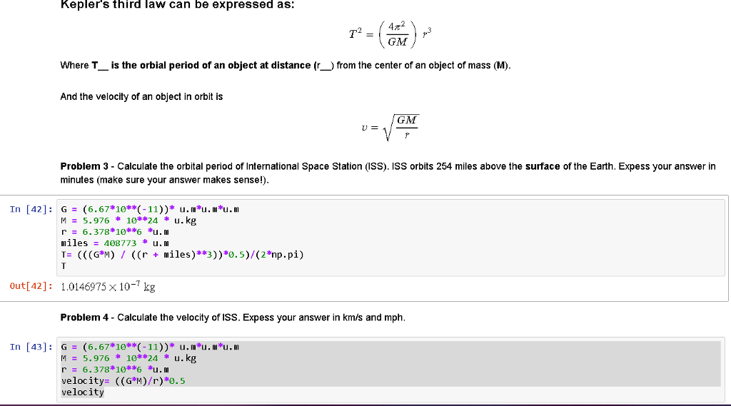 Solved Kepler's third law can be expressed as: 4z2 GM T2 | Chegg.com