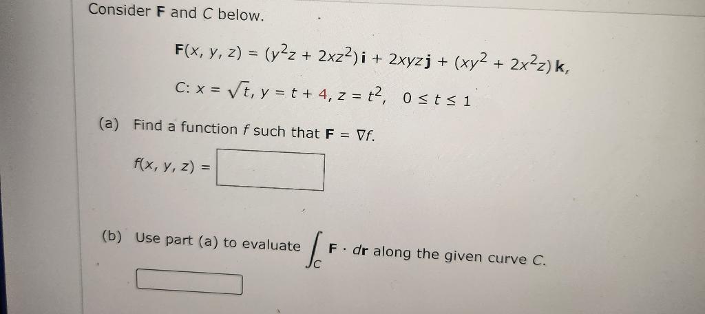 Solved Consider F and C below. | Chegg.com